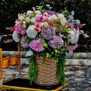 Silk Hydrangeas, Phalaenopsis Orchids